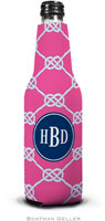 Personalized Bottle Koozies by Boatman Geller (Nautical Knot Raspberry Preset)