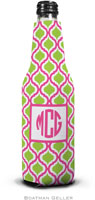 Personalized Bottle Koozies by Boatman Geller (Kate Raspberry & Lime)