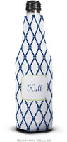 Personalized Bottle Koozies by Boatman Geller (Bamboo Navy & Green)