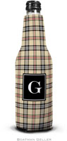 Personalized Bottle Koozies by Boatman Geller (Town Plaid Preset)