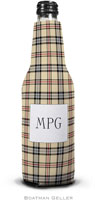 Personalized Bottle Koozies by Boatman Geller (Town Plaid)