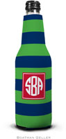 Personalized Bottle Koozies by Boatman Geller (Rugby Navy & Kelly Preset)