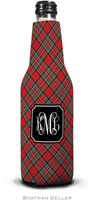 Personalized Bottle Koozies by Boatman Geller (Plaid Red Preset)