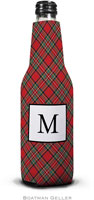 Boatman Geller - Personalized Bottle Koozies (Plaid Red)