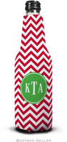 Personalized Bottle Koozies by Boatman Geller (Chevron Red Preset)