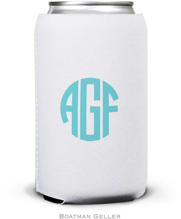 Personalized Can Koozies by Boatman Geller (Circle Monogram)