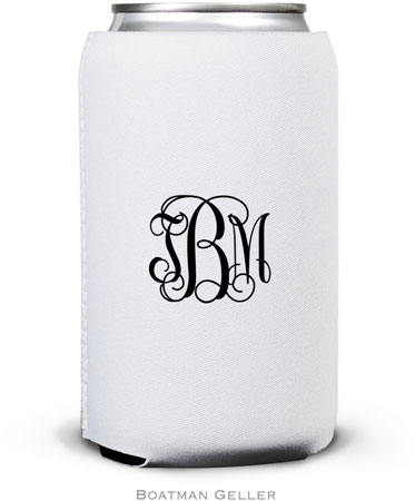 Personalized Can Koozies by Boatman Geller (Script Monogram)