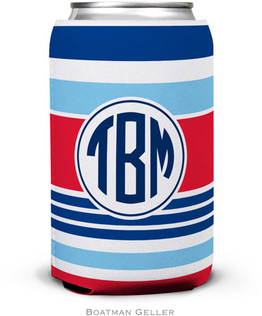 Personalized Can Koozies by Boatman Geller (Espadrille Nautical Preset)