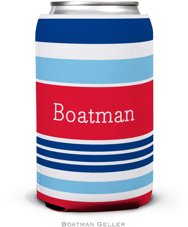 Boatman Geller - Personalized Can Koozies (Espadrille Nautical)