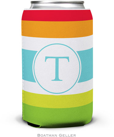 Personalized Can Koozies by Boatman Geller (Espadrille Bright Preset)