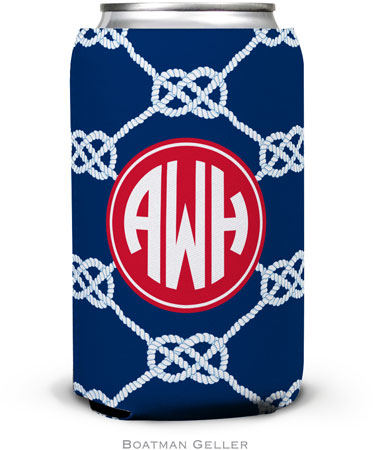 Personalized Can Koozies by Boatman Geller (Nautical Knot Navy Preset) Personalized Can Koozies by Boatman Geller (Nautical Knot Navy Preset)