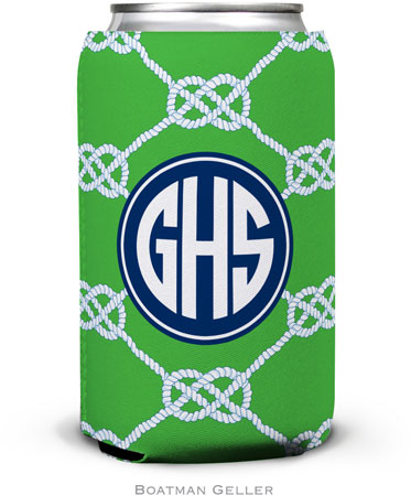 Personalized Can Koozies by Boatman Geller (Nautical Knot Kelly Preset) Personalized Can Koozies by Boatman Geller (Nautical Knot Kelly Preset)