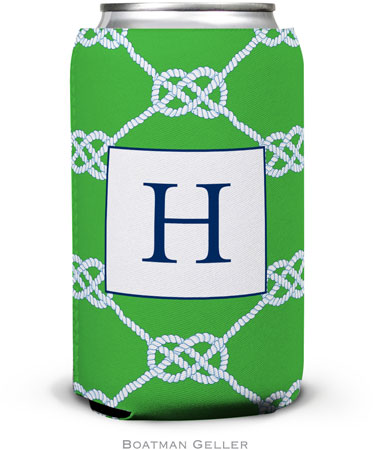 Personalized Can Koozies by Boatman Geller (Nautical Knot Kelly)