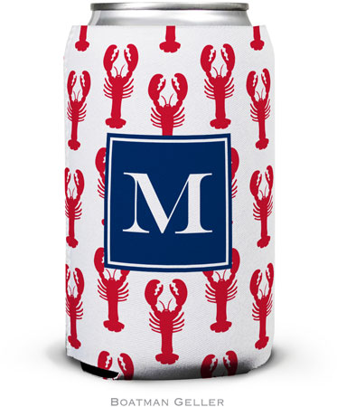 Personalized Can Koozies by Boatman Geller (Lobsters Red Preset)