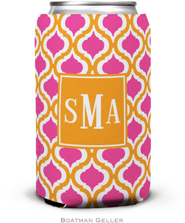 Personalized Can Koozies by Boatman Geller (Kate Tangerine & Raspberry Preset)