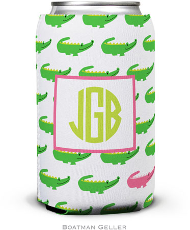 Personalized Can Koozies by Boatman Geller (Alligator Repeat)