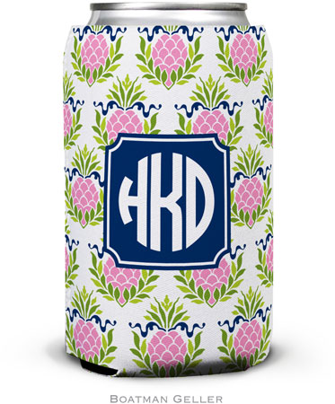 Personalized Can Koozies by Boatman Geller (Pineapple Repeat Pink Preset)