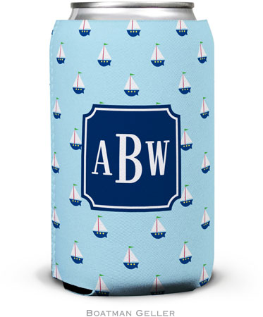 Personalized Can Koozies by Boatman Geller (Little Sailboat Preset)