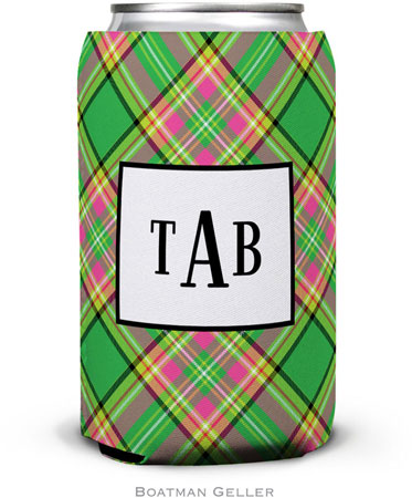 Personalized Can Koozies by Boatman Geller (Preppy Plaid)