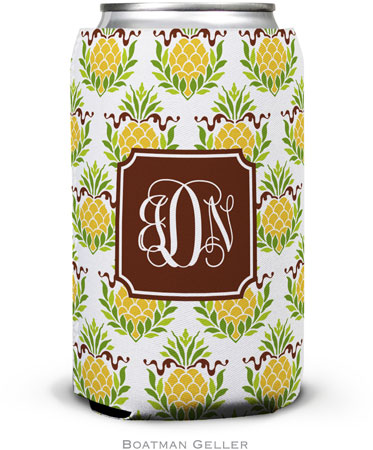 Personalized Can Koozies by Boatman Geller (Pineapple Repeat Preset)