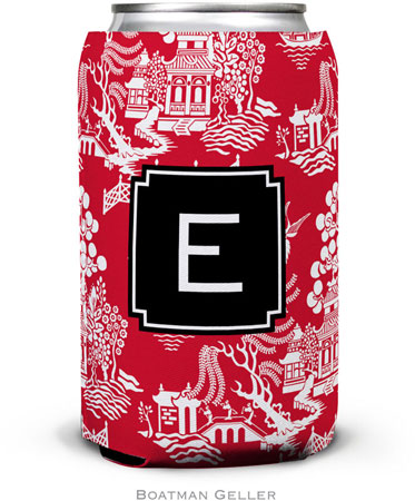 Boatman Geller - Personalized Can Koozies (Chinoiserie Red Preset)