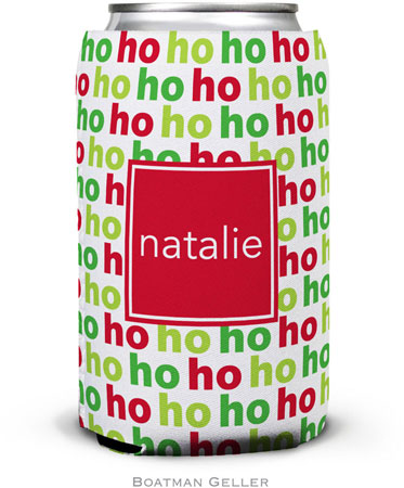 Personalized Can Koozies by Boatman Geller (Ho Ho Ho Preset)