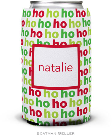 Personalized Can Koozies by Boatman Geller (Ho Ho Ho)