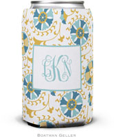 Personalized Can Koozies by Boatman Geller (Suzani Gold)