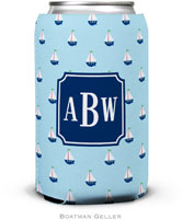 Personalized Can Koozies by Boatman Geller (Little Sailboat Preset)