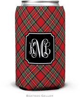 Personalized Can Koozies by Boatman Geller (Plaid Red Preset)
