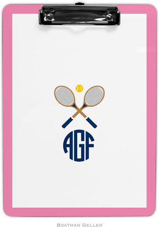 Boatman Geller - Create-Your-Own Personalized Clipboards (Crossed Racquets) Boatman Geller - Create-Your-Own Personalized Clipboards (Crossed Racquets)