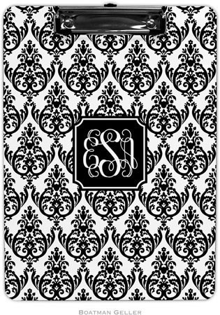 Boatman Geller - Personalized Clipboards (Madison Damask White with Black Preset) Boatman Geller - Personalized Clipboards (Madison Damask White with Black Preset)