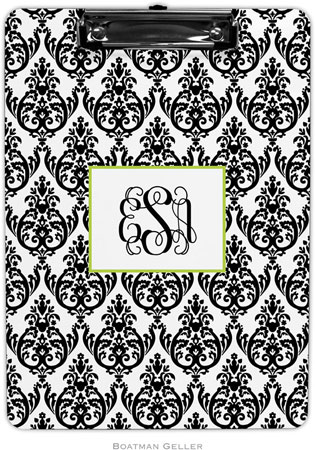 Boatman Geller - Personalized Clipboards (Madison Damask White with Black) Boatman Geller - Personalized Clipboards (Madison Damask White with Black)