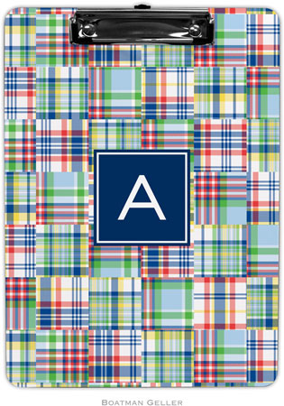Boatman Geller - Personalized Clipboards (Madras Patch Blue Preset) Boatman Geller - Personalized Clipboards (Madras Patch Blue Preset)