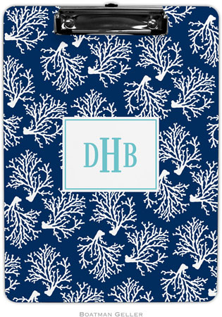 Boatman Geller - Personalized Clipboards (Coral Repeat Navy) Boatman Geller - Personalized Clipboards (Coral Repeat Navy)