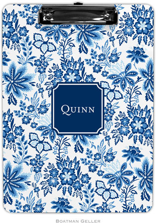 Boatman Geller - Personalized Clipboards (Classic Floral Blue Preset) Boatman Geller - Personalized Clipboards (Classic Floral Blue Preset)