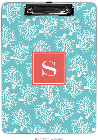 Boatman Geller - Personalized Clipboards (Coral Repeat Teal Preset)