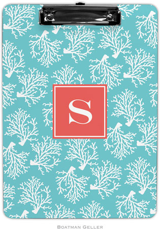 Boatman Geller - Personalized Clipboards (Coral Repeat Teal Preset) Boatman Geller - Personalized Clipboards (Coral Repeat Teal Preset)