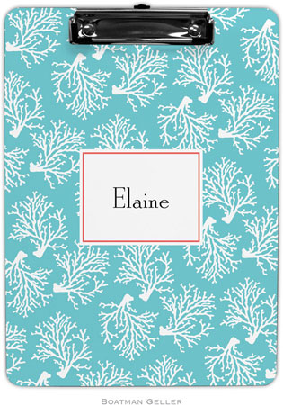 Boatman Geller - Personalized Clipboards (Coral Repeat Teal)