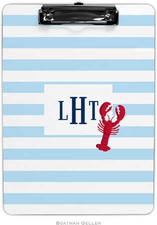 Boatman Geller - Personalized Clipboards (Stripe Lobster)