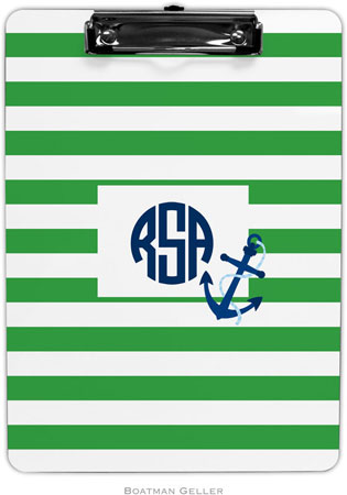Boatman Geller - Personalized Clipboards (Stripe Anchor) Boatman Geller - Personalized Clipboards (Stripe Anchor)