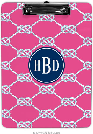 Boatman Geller - Personalized Clipboards (Nautical Knot Raspberry Preset) Boatman Geller - Personalized Clipboards (Nautical Knot Raspberry Preset)