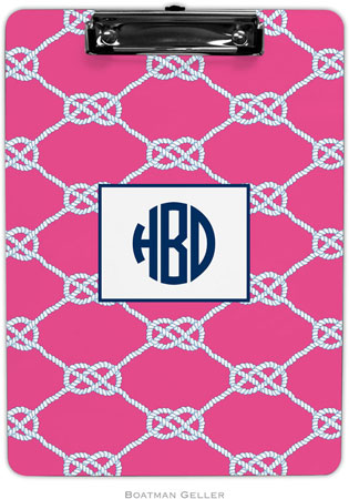Boatman Geller - Personalized Clipboards (Nautical Knot Raspberry) Boatman Geller - Personalized Clipboards (Nautical Knot Raspberry)