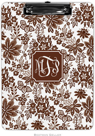 Boatman Geller - Personalized Clipboards (Classic Floral Brown Preset) Boatman Geller - Personalized Clipboards (Classic Floral Brown Preset)