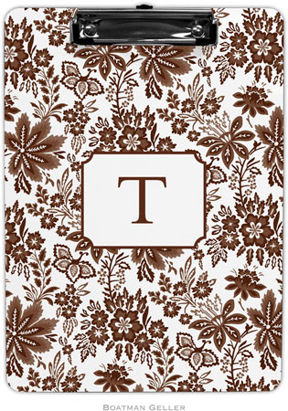 Boatman Geller - Personalized Clipboards (Classic Floral Brown) Boatman Geller - Personalized Clipboards (Classic Floral Brown)
