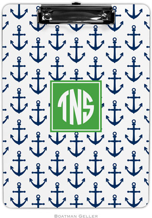 Boatman Geller - Personalized Clipboards (Anchors Navy Preset) Boatman Geller - Personalized Clipboards (Anchors Navy Preset)