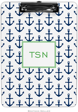 Boatman Geller - Personalized Clipboards (Anchors Navy) Boatman Geller - Personalized Clipboards (Anchors Navy)