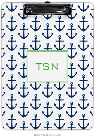 Boatman Geller - Personalized Clipboards (Anchors Navy)