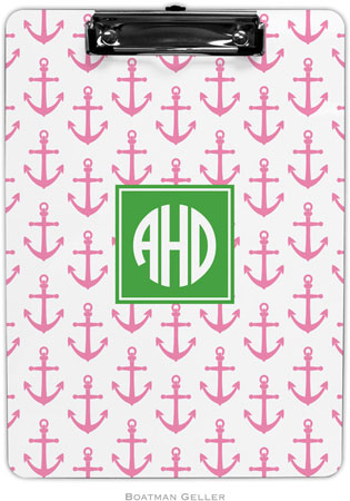 Boatman Geller - Personalized Clipboards (Anchors Pink Preset)