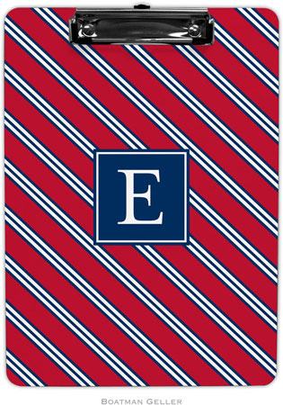 Boatman Geller - Personalized Clipboards (Repp Tie Red & Navy Preset)